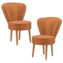 Ver imagem 1 de Conjunto 2 Cadeiras Confortável para Mesa de Jantar Decor Cozinha Tecido Veludo