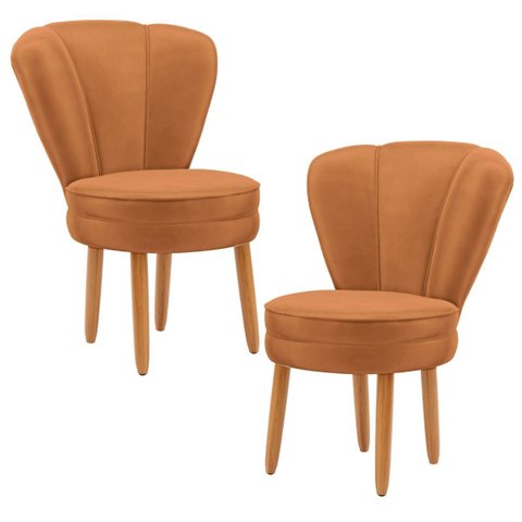 Conjunto 2 Cadeiras Confortável para Mesa de Jantar Decor Cozinha Tecido Veludo
