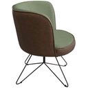 Ver imagem 3 de Poltrona Decorativa Chiara Base Orby Corano Marrom/Poliéster Verde Claro - Nexta Casa