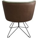 Ver imagem 4 de Poltrona Decorativa Chiara Base Orby Corano Marrom/Poliéster Verde Claro - Nexta Casa