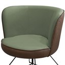 Ver imagem 2 de Poltrona Decorativa Chiara Base Orby Corano Marrom/Poliéster Verde Claro - Nexta Casa
