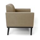 Ver imagem 4 de Kit 2 Poltronas Base de Madeira Fixa Preto Marisa Suede D03 - D’Rossi Marrom Rato