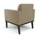 Ver imagem 5 de Kit 2 Poltronas Base de Madeira Fixa Preto Marisa Suede D03 - D’Rossi Marrom Rato