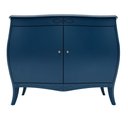Ver imagem 2 de Cômoda Bombê Isabel Luiz Xv 2 Portas com Tampo Laminado ou Laca Azul Gloss
