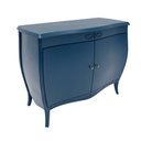 Ver imagem 1 de Cômoda Bombê Isabel Luiz Xv 2 Portas com Tampo Laminado ou Laca Azul Gloss