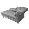 Divã Chesterfield Juliette 160cm Pés Chanfrado Suede Grafite - 3
