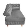 Divã Chesterfield Juliette 160cm Pés Chanfrado Suede Grafite - 2