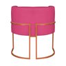 Kit 02 Poltronas Decorativas Luna Base de Ferro Bronze Suede Doce Sonho Móveis Pink - 8