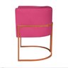 Kit 02 Poltronas Decorativas Luna Base de Ferro Bronze Suede Doce Sonho Móveis Pink - 7