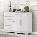 Ver imagem 1 de Cômoda Quarto 122cm com 2 Portas Sapateira Vitória Branco V01 - D’Rossi