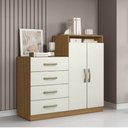 Ver imagem 2 de Cômoda 4 Gavetas 2 Portas com Sapateira Organizadora Londres Aramóveis