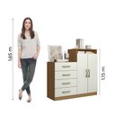 Ver imagem 5 de Cômoda 4 Gavetas 2 Portas com Sapateira Organizadora Londres Aramóveis
