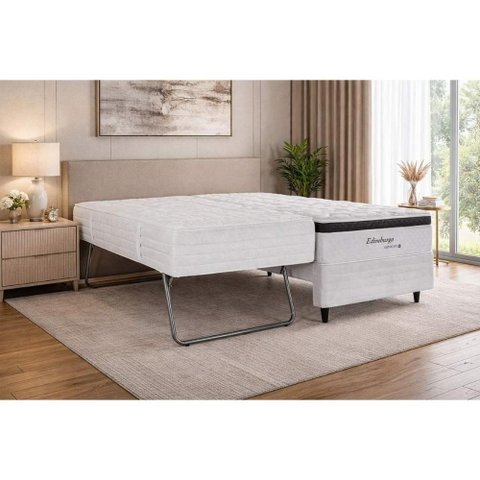 Cama Box c/Aux Crc 88 +Colchão Molas MH1400 Herval 88