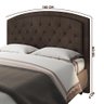 Cabeceira De Cama Casal Capitonê Tradicional Suede Marrom Ilha Bela Framar - 4
