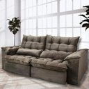 Ver imagem 2 de Sofá Retrátil e Reclinável Ipanema 1,50m com 1,60m de Abertura em Tecido Veludão - Montagem Inclusa