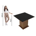 Ver imagem 3 de Mesa Madesa Quadrada Tampo de Madeira 5363 Rustic/Preto Cor:Rustic/Preto