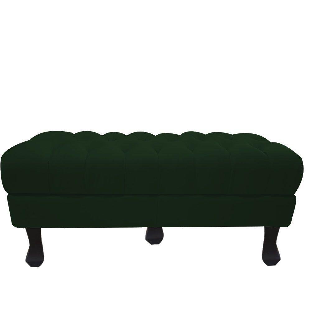 Puff Decorativo Retro Luiz Xv com Baú Verde 1,2 para Closet - 1