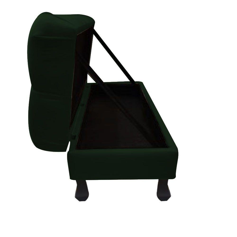 Puff Decorativo Retro Luiz Xv com Baú Verde 1,2 para Closet - 3