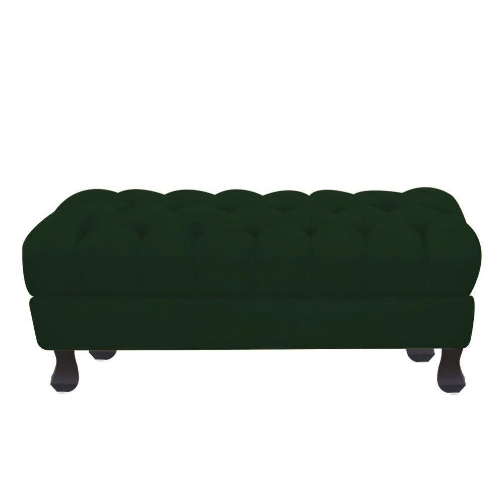 Puff Decorativo Retro Luiz Xv com Baú Verde 1,2 para Closet - 4