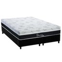 Ver imagem 1 de Conjunto Box Queen Colchão Molas Polar Superlastic Diamond + Base Crc Suede Black (158x198)