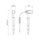 Ver imagem 3 de Espeto para Jardim S.Ground Pro LED Dimerizável 4W 24V Preto Luz Amarela Stella