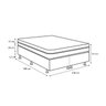Base Box Queen - Tecido Sintético Marrom com Colchão Extra Firme D28 - Suporta 80Kg - 4