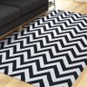 Tapete Para Sala e Quarto Antiderrapante Estampas Variadas:Chevron Preto 1,32 x 2,00 - 1