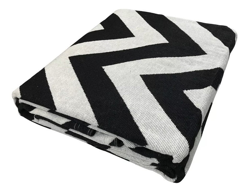 Tapete Para Sala e Quarto Antiderrapante Estampas Variadas:Chevron Preto 1,32 x 2,00 - 4