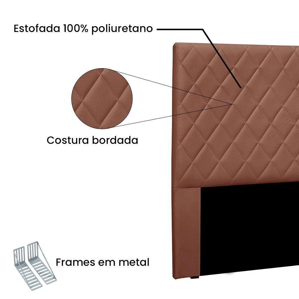 Cabeceira Cama Box Queen 160 Cm Dubai Veludo Cobre S04 - D'rossi - 4