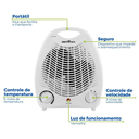 Ver imagem 4 de Aquecedor e Ventilador Elétrico Portátil Ar Britânia 127v