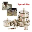 Ver imagem 2 de Kit 7 Brocas Diamantadas Serra Copo Vidro Mármore 10/25/40/55/70/80/100mm