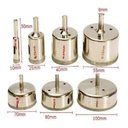 Ver imagem 6 de Kit 7 Brocas Diamantadas Serra Copo Vidro Mármore 10/25/40/55/70/80/100mm