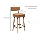 Ver imagem 3 de Kit com 3 Banqueta Barcelona - Couríssimo Amarula
