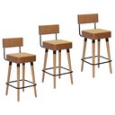 Ver imagem 1 de Kit com 3 Banqueta Barcelona - Couríssimo Amarula
