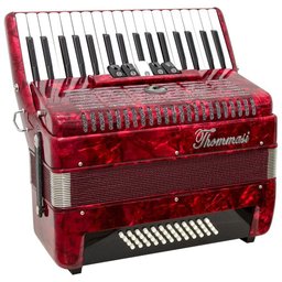 Acordeon 48 Baixos 34 Teclas Ta 4805 Vermelho Thommasi [f097] - 3