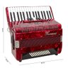 Acordeon 48 Baixos 34 Teclas Ta 4805 Vermelho Thommasi [f097] - 6