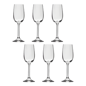 Jogo 6 Taças de Vinho Cristal Titânio Bohemia Forum 110ml