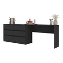 Ver imagem 2 de Penteadeira Infantil 231,5cm com 6 Gavetas Flex Multimóveis Mp4403 Preto