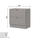 Ver imagem 4 de Balcão 80cm com 02 Gavetas Cozinha Emily Espresso Móveis