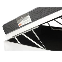 Cama Box Com Baú Casal Blindado + Colchão De Espuma D33 - Ortobom - iso 100 138x188x60cm Branco - 4