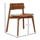 Ver imagem 4 de Mesa de Jantar 1 Banco 2 Cadeiras Nature Madeira Macica Taeda Rustico Escuro Festra