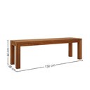 Ver imagem 5 de Mesa de Jantar 1 Banco 2 Cadeiras Nature Madeira Macica Taeda Rustico Escuro Festra