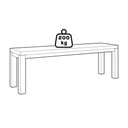 Ver mais imagens de Mesa de Jantar 1 Banco 2 Cadeiras Nature Madeira Macica Taeda Rustico Escuro Festra