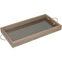 Ver imagem 1 de Bandeja Decorativa para Servir Home&co Retangular Mdf 20x40x4cm Bege