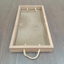 Ver imagem 4 de Bandeja Decorativa para Servir Home&co Retangular Mdf 20x40x4cm Bege