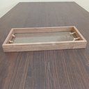 Ver imagem 2 de Bandeja Decorativa para Servir Home&co Retangular Mdf 20x40x4cm Bege