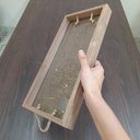 Ver imagem 3 de Bandeja Decorativa para Servir Home&co Retangular Mdf 20x40x4cm Bege