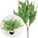 Ver imagem 1 de 12 Ramos Samambaia Planta Flor Artificial com 35 Folhas 40cm