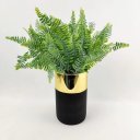 Ver imagem 2 de 12 Ramos Samambaia Planta Flor Artificial com 35 Folhas 40cm
