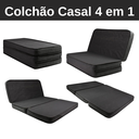 Ver imagem 5 de Colchão Casal Dobrável 3 em 1 Preto Portátil e Multiuso D28